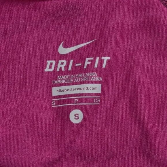 Nike Dri-Fit Short Sleeve Shirt Magenta Pink Size Small - Picture 6 of 7